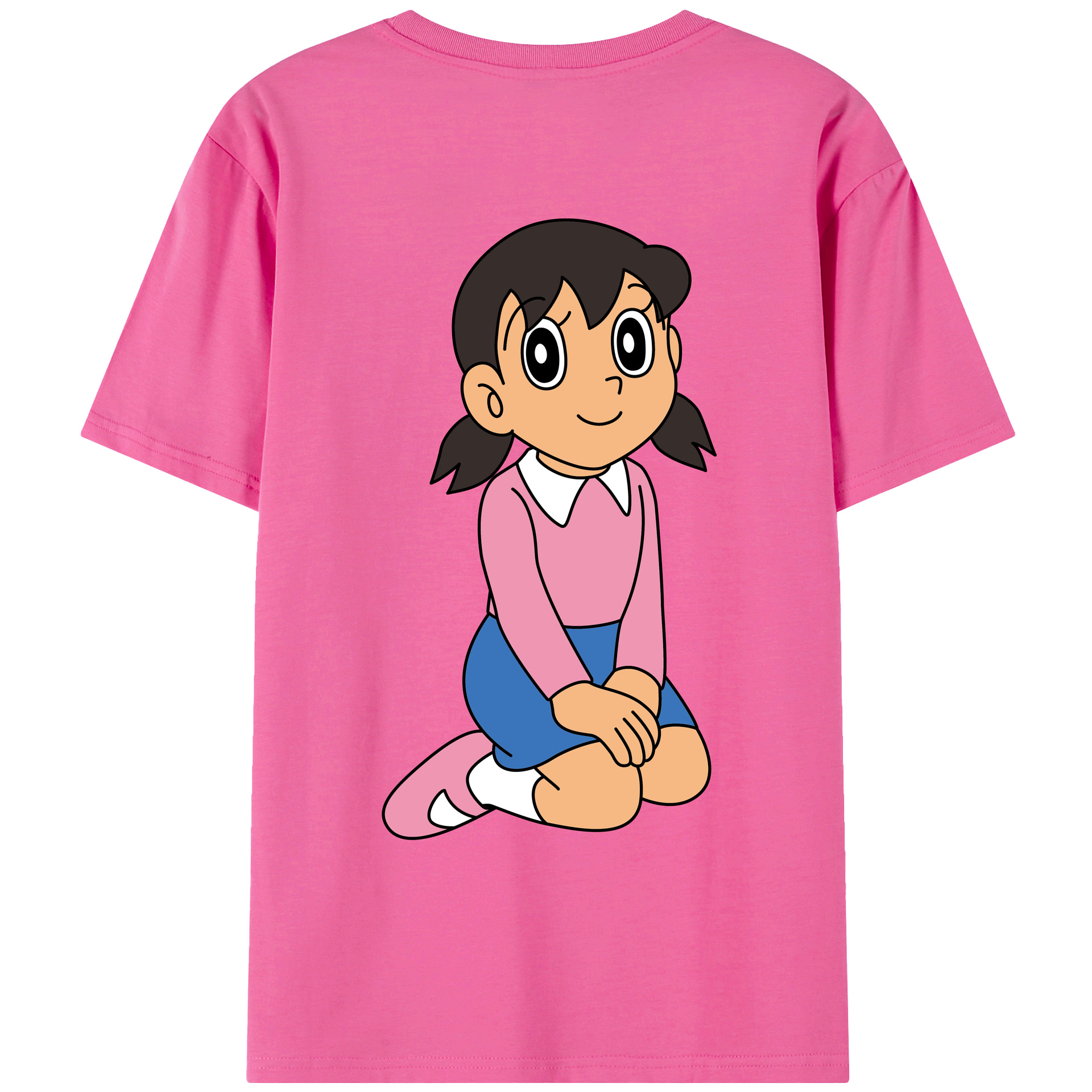 （画像用） ドラえもん みなもと しずか Doraemon Shizuka Minamoto レディース半袖Tシャツ(バックプリント)